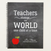 赤いリンゴ引用文とあなたのテキストシャルボード先生 プランナー手帳 (正面)