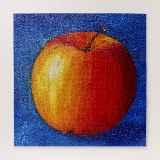 赤いリンゴ – 静止画絵画のキャンバス印刷 ジグソーパズル (縦)