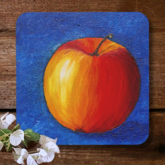 赤いリンゴ – 静物絵画の コースター
