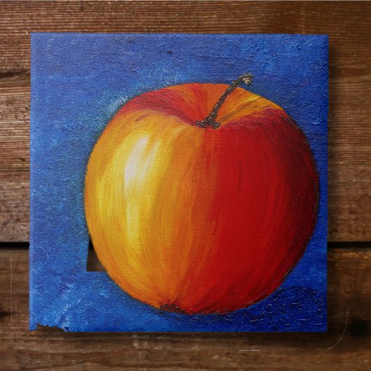 赤いリンゴ – 静物絵画の ストーンコースター