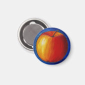 赤いリンゴ – 静物絵画の マグネット (正面/裏面)