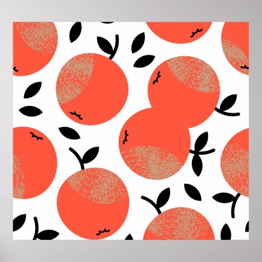 赤いリンゴ：黄金のテクスチャパターン。 ポスター (正面)