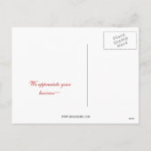 赤いリースのフローリッ企業のクポストカード シーズンポストカード (裏面)