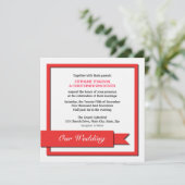 赤いリ結婚ボン 招待状 (スタンド正面)