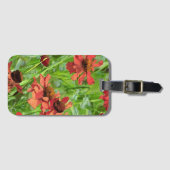 赤いルドベキアの花 ラゲッジタグ (正面横)