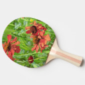 赤いルドベキアの花 卓球ラケット (横)