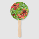 赤いルドベッキアの花 ハンドファン (裏面)