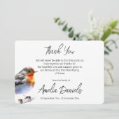 赤いルビンの葬儀お礼カード 招待状 (スタンド正面)