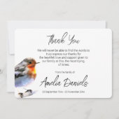 赤いルビンの葬儀お礼カード 招待状 (正面)