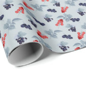 赤いルビーと黒い真珠　青い葉が青い空に ラッピングペーパー (ロールコーナー)