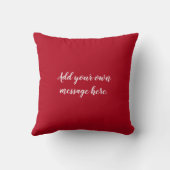 赤いルビーの記念日結婚の妻ゾウ クッション (裏面)