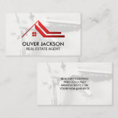 赤いルーフトップロゴ | ハウス鍵 名刺 (正面/裏面)