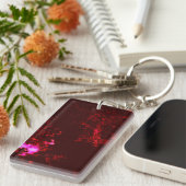 赤いレイジ両面キーチェーン、ラベロ・ド・ダブルc キーホルダー (正面右)