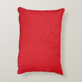 赤いレザーテクスチャ アクセントクッション (裏面(縦))