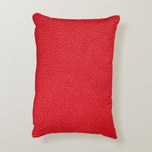 赤いレザーテクスチャ アクセントクッション (裏面(縦))
