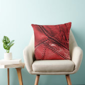 赤いレザールックの装飾用クッション クッション (椅子)