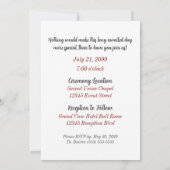 赤いレズビアン ゲイ 二人の花嫁の結婚式 招待状 (裏面)