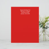 赤いレターヘッドパーソナライズされた文房具紙 (スタンド正面)