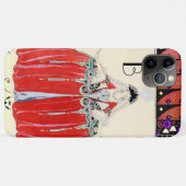 赤いレディ、美しいファッション衣装デザインモノグラム Case-Mate iPhoneケース (裏面(横))