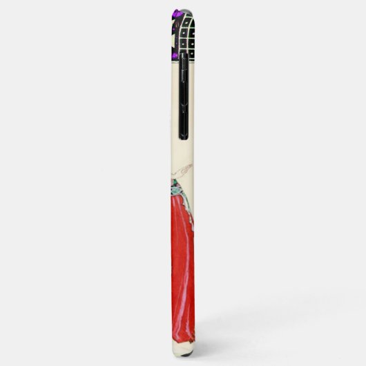 赤いレディ、美しいファッション衣装デザインモノグラム Case-Mate iPhoneケース (裏面/左)