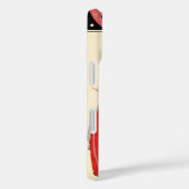 赤いレディ、美しいファッション衣装デザインモノグラム Case-Mate iPhoneケース (裏面 / 右)