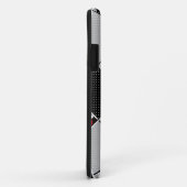 赤いレトロなパッチワークの白黒 Case-Mate iPhoneケース (裏面/右)