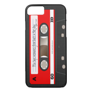 赤いレトロのカセットテープのパーソナライズでクールなユニーク iPhone 8/7ケース