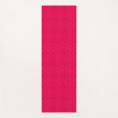 赤いレトロサーキュラー ヨガマット (正面)