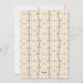 赤いレトロフレーム写真メリークリスマス シーズンカード (裏面)