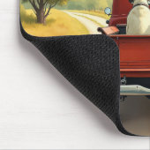 赤いレトロ マウスパッド (コーナー)