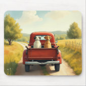 赤いレトロ マウスパッド (正面)