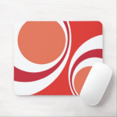 赤いレトロ マウスパッド (マウス)
