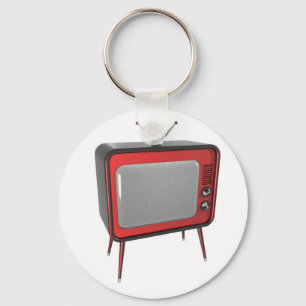赤いレトロTV キーホルダー