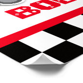 赤いレーシングカーの男の子用寝室ポスター ポスター (角)