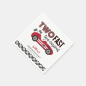 赤いレーシングカーバースデー紙ナプキン スタンダードカクテルナプキン (角)