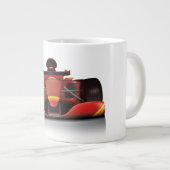 赤いレーシングカー ジャンボコーヒーマグカップ (正面右)