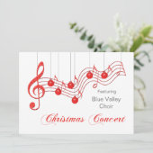 赤いレースのクリスマスコンサートの発表 招待状 (スタンド正面)