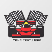 赤いレースカーの窓の貼り付け ウィンドウサイン (シート)