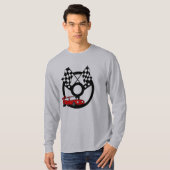 赤いレースカーのTシャツおよびギフト Tシャツ (正面フル)