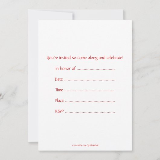 赤いレースカーを持つ誕生日のパーティの招待状 招待状 (裏面)