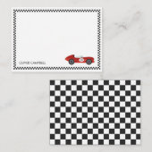 赤いレースカードの少年たち カスタマイズされた ノートカード (正面/裏面)