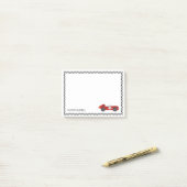 赤いレースカードの少年たち カスタマイズ可能 ポストイット (デスク上)