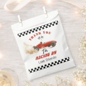 赤いレースカーボーイレーシング誕生日感謝していあなた フェイバーバッグ (クリップ留めされた状態)