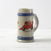 赤いレースカー ビールジョッキ (正面右)