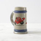 赤いレースカー ビールジョッキ (正面左)