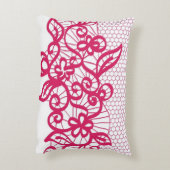 赤いレース アクセントクッション (裏面(縦))