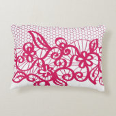 赤いレース アクセントクッション (裏面)