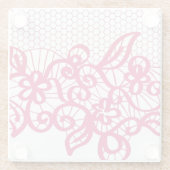 赤いレース ガラスコースター (裏面)