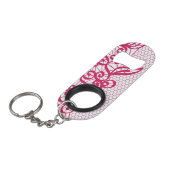 赤いレース キーホルダー栓抜き (正面アングル)