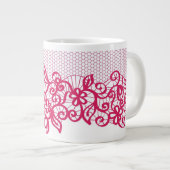 赤いレース ジャンボコーヒーマグカップ (正面右)